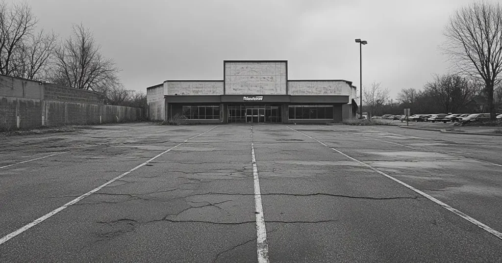 A business landscape highlighting the importance of adapting to technological and market changes, with Blockbuster as a cautionary example.